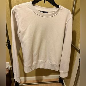 Zara Cream Cropped Crewneck